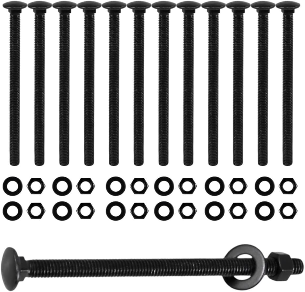 cnqlis 3/8" x 6" carriage bolts kit, 25pcs, main product view