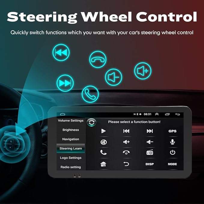 Kunfine Car CarPlay Android Auto Navigation Stereo GPS Radio Camera Display - Image 6