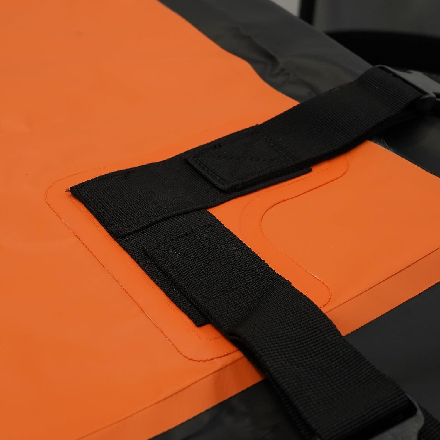 21 Cubic Feet Rooftop Cargo Carrier Bag, Waterproof Heavy Duty Car Roof Bag for SUV Pickup Truck with/Without Roof Racks, Travel Camping Roof Top Luggage Storage with Anti-Slip Mat (Black Orange)
