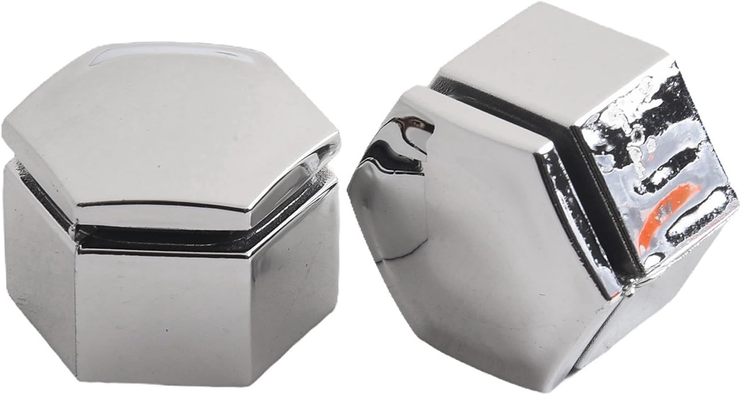 22mm Chrome Wheel Nut Covers 20 Pack with Remover Tool, ABS Hex Bolt to Prevent Rust and Enhance Finish