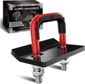 AUTMATCH Hitch Tightener Anti-Rattle Clamp, Heavy Duty Hitch Stabilizer for 1.25" and 2" Trailer Hitches, Rubber Isolator and Anti-Rust Double Coating Protective, Red & Black