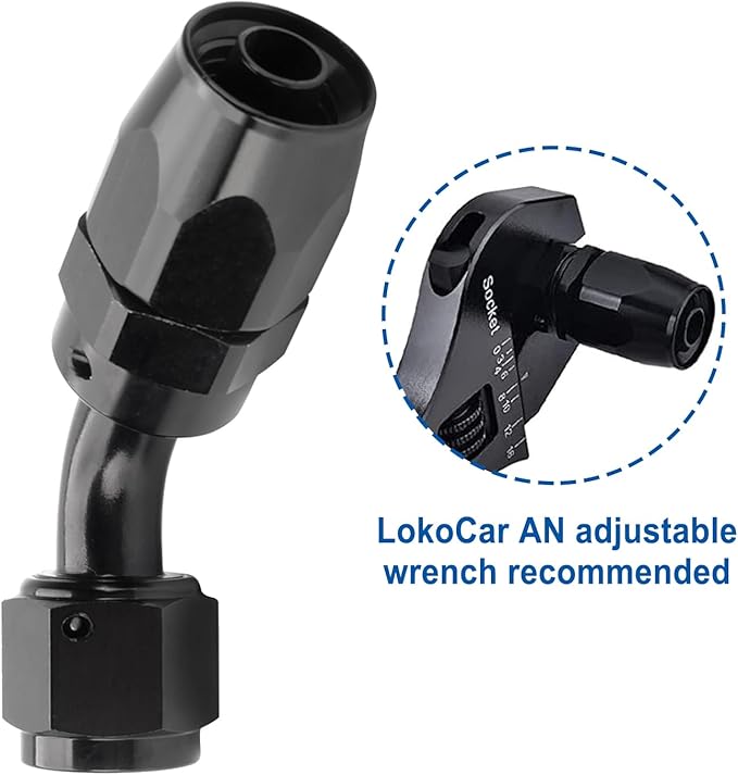 LokoCar 10AN Hose End Fitting 45 Degree Swivel - Image 5