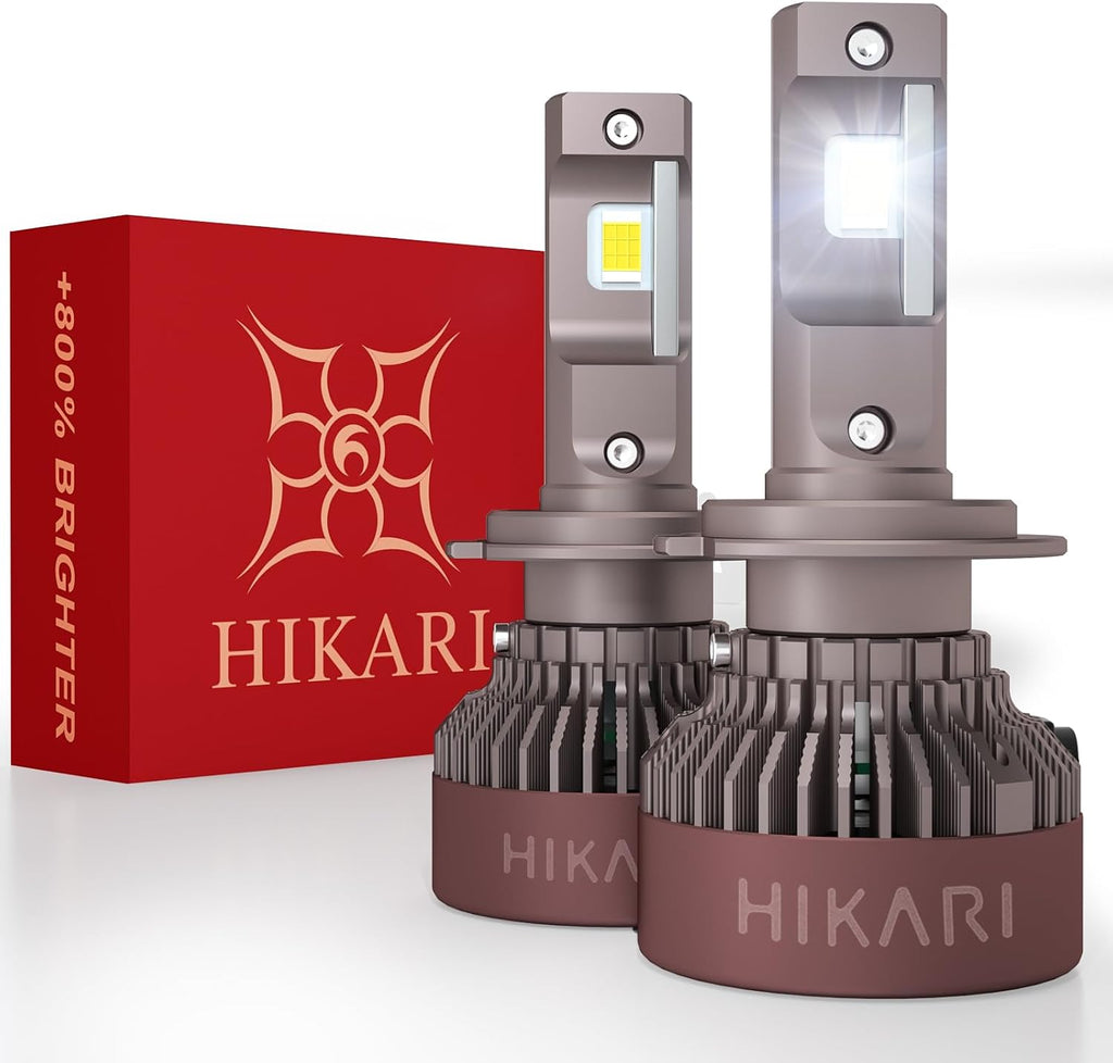 HIKARI WINGS H7 Fog light, 40000LM Pure White 6000K LED Bulbs, Plug & Play IP68