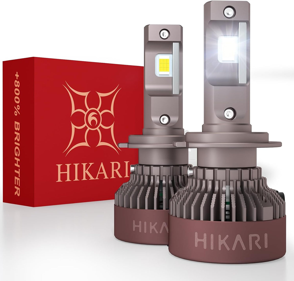 HIKARI WINGS H7 Fog light, 40000LM Pure White 6000K LED Bulbs, Plug & Play IP68