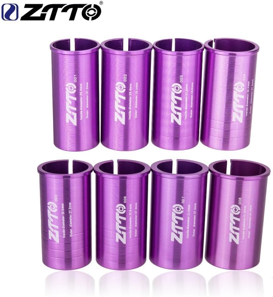 Bicycle Seat Post Reducer Adapter Sleeve Tube Shim for Seatpost Conversion Made with CNC Aluminum Alloy