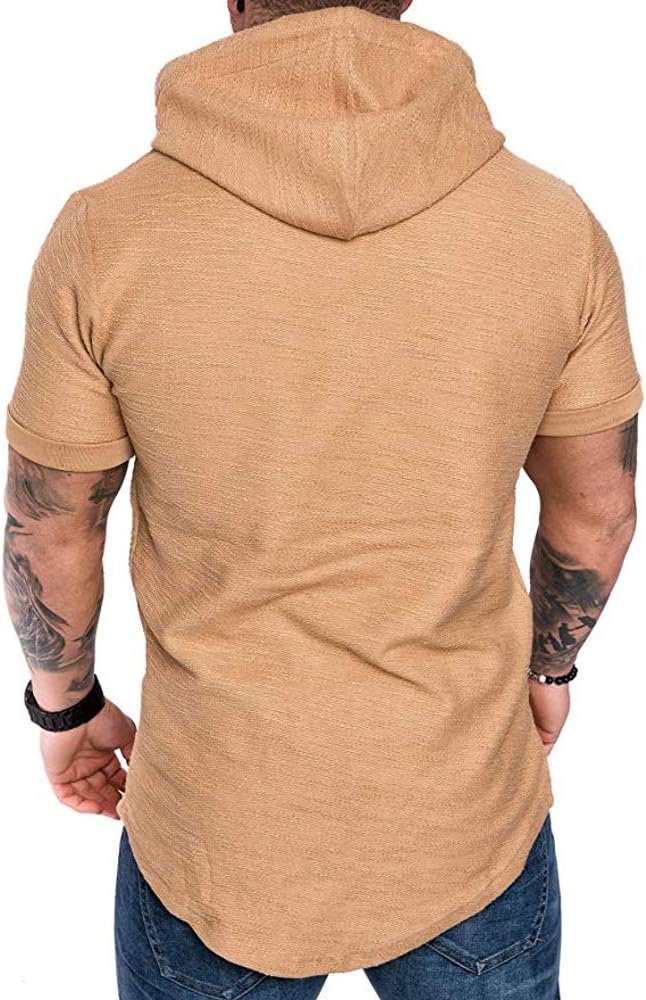 Lexiart Mens Fashion Athletic Hoodies Sport Sweatshirt Solid Color Fleece - Image 2