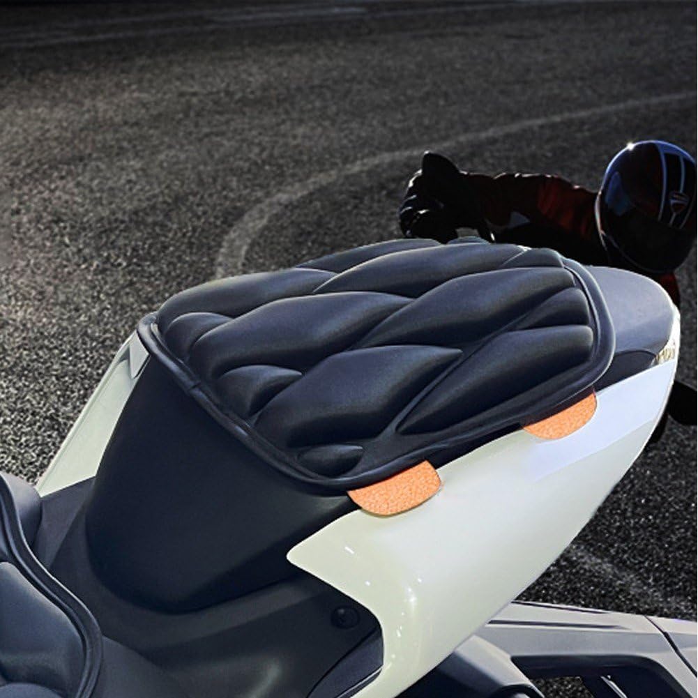 Foldable Motorcycle Seat Cushion, 3D Comfort Motorcycle Seat Cover Waterproof Eva Cushion Cover Breathable Seat Cover Protector Cushion