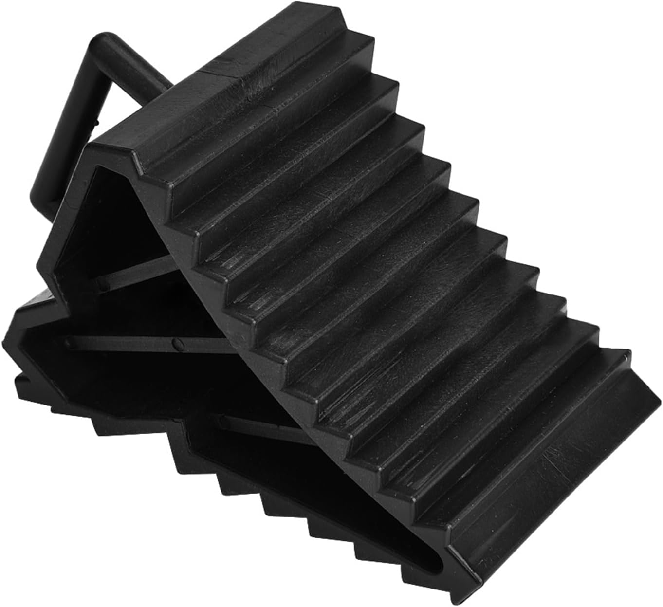 Wheel Chocks with Handles, 2 Packs Tyre Saver Brake Stoppers Ridged Wedges for Car Caravans Trailer Motorhomes Wheel Stoppers