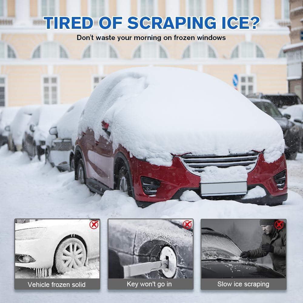 Car Windshield Snow Melting Coating Spray,Windshield De Icer Spray for Winter,Multi-Purpose Car Window Remover Snows Sprays for All Cars (3PC)