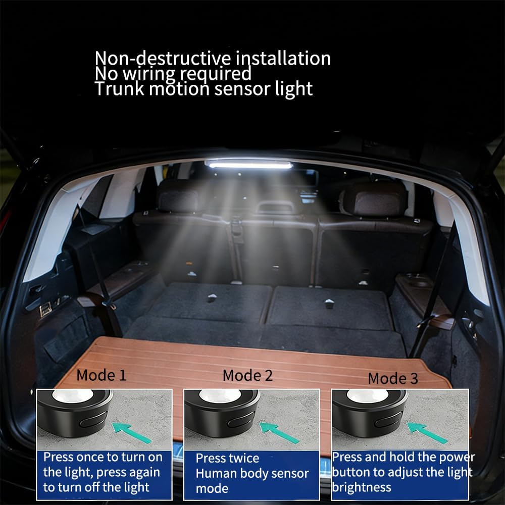 Car Trunk Light for Toyota Sienna XL40 2020 2021 2022 2023 2024 2025 Car Trunk Automatic Sensor Lights Vehicle Interior Dome Lights Reading Light