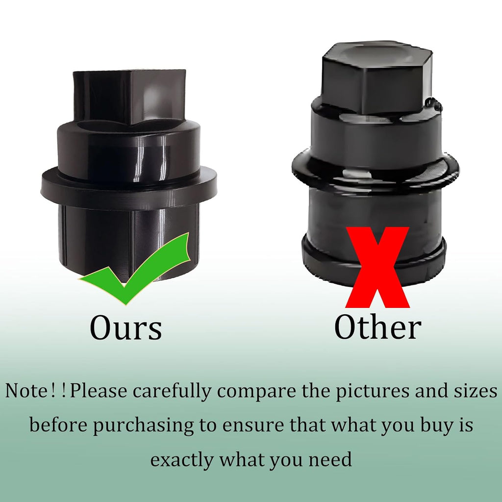 32PCS Lug Nut Covers Compatible with Chevy GMC 2500 1500 Full Size Truck Thread M27-2.0, Hexagon 22mm, Height 40mm,Black Wheel Lug Nut Covers Caps Replace for 15646250 6116071 711025 99956