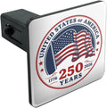 Graphics & More United States of America 250 Years Badge Tow Trailer Hitch Cover Plug Insert 1 1/4 inch (1.25")