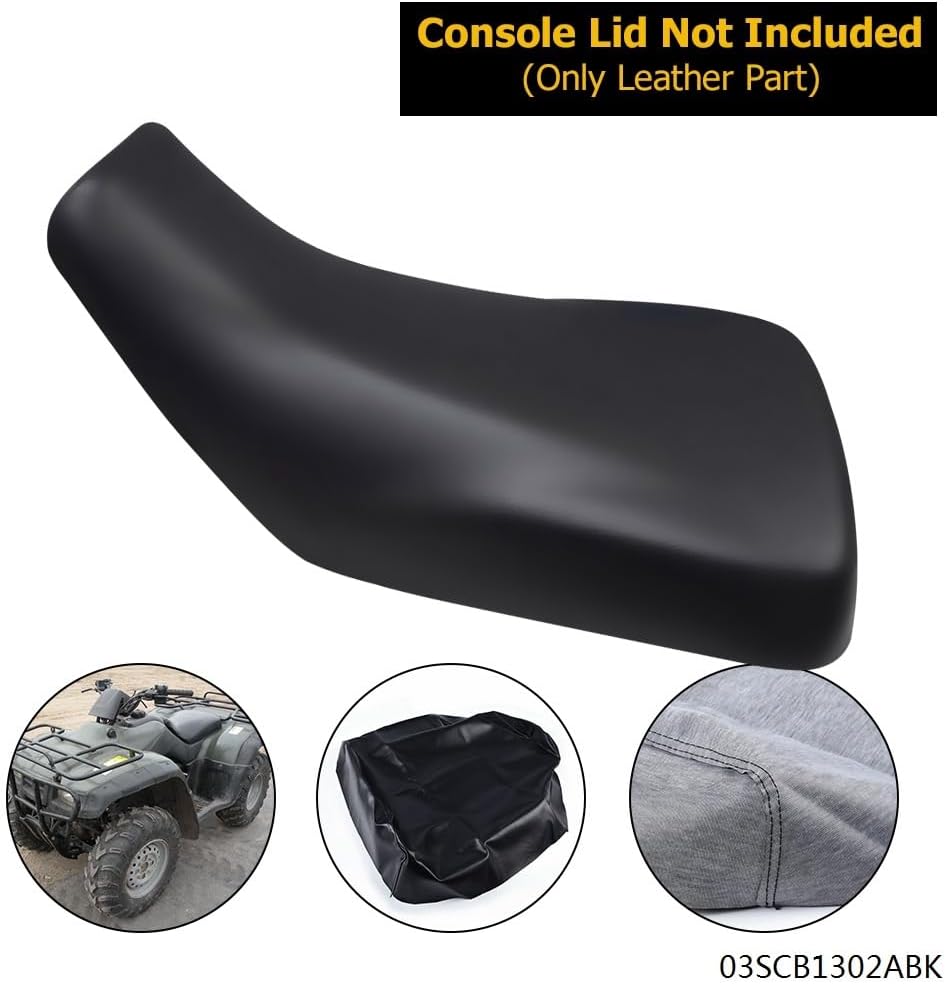 G-PLUS Seat Cover Compatible with Honda Rancher 350 2000 2001 2002 2003 2004 2005 2006 Leather ATV Seat Cover Black