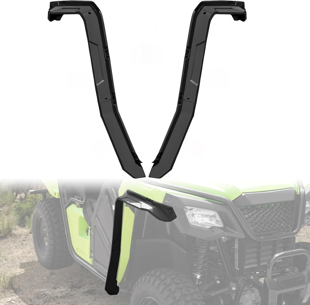 A & UTV PRO Front Fender Flares for Honda Pioneer 520 2021-2025, Compatible with Pioneer 500 2015-2023, Combined Mud Guards Mud Flaps Accessories, Easy Installation, Full Protection (Front Pair)