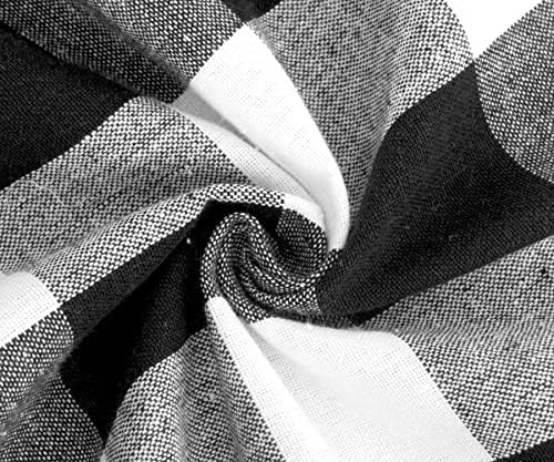 Halloween Round Tablecloth, Black and White Tablecloth 70 inch, 100% Cotton, ...