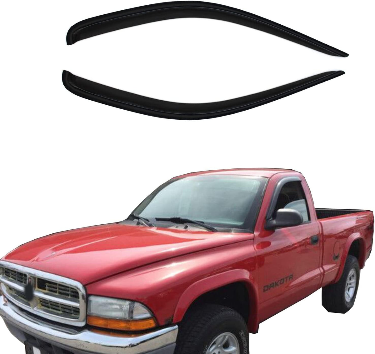 Smoke Front Window Visor Compatible