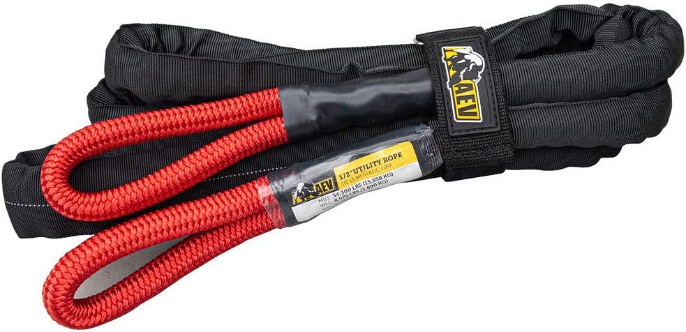 AEV Full-Size Expedition Recovery Kit for Full Size Trucks & SUVs Includes 4" Recovery Strap + Kinetic Recovery Rope + Winch Extension Rope + Snatch Block + 1/2" Soft Shackles + More