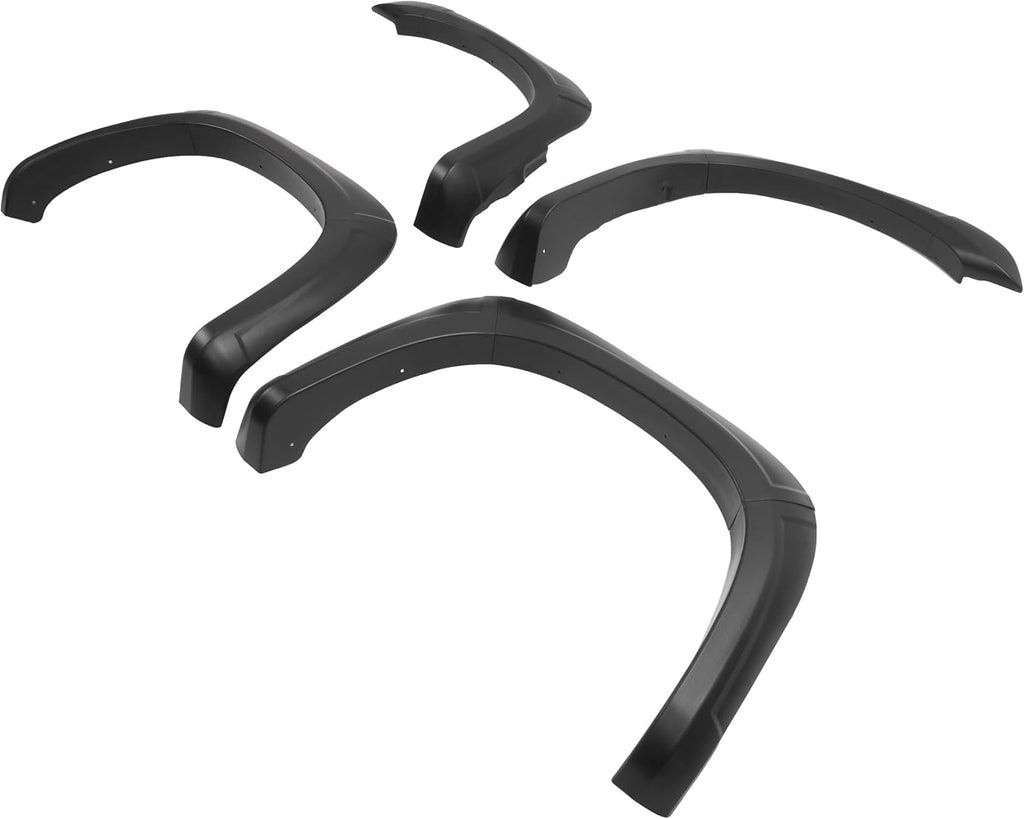 ALMULOO 4Pcs Fender Flares Compatible with 2005-2011 Dodge Ram Dakota Crew Cab Pickup Models Wheel Arch Covers Plastic(PP) Textured Black