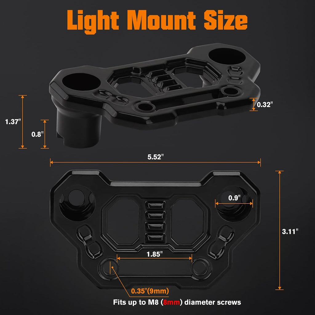Wrangler JL Light Bar Hood Mounting Brackets, Gladiator JT Ditch Light Cowl Mount Brackets A-Pillar LED Fog Light Pod Brackets for 2018-2025 Jeep Wrangler JL JLU 4xe Gladiator JT Accessories