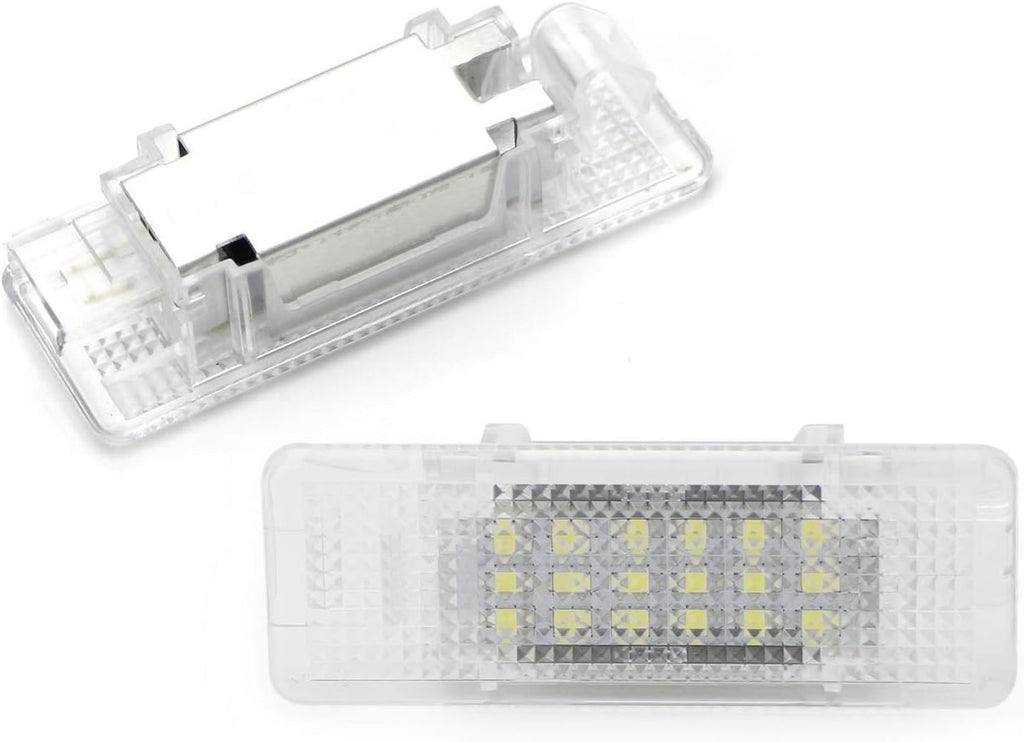 iJDMTOY Xenon White LED Step Courtesy Lights Compatible With BMW E39 5 Series, E53 X5, Z8, Powered by 3W 18-SMD LED Lights, Replace OEM Footwell, Side Door Lamps