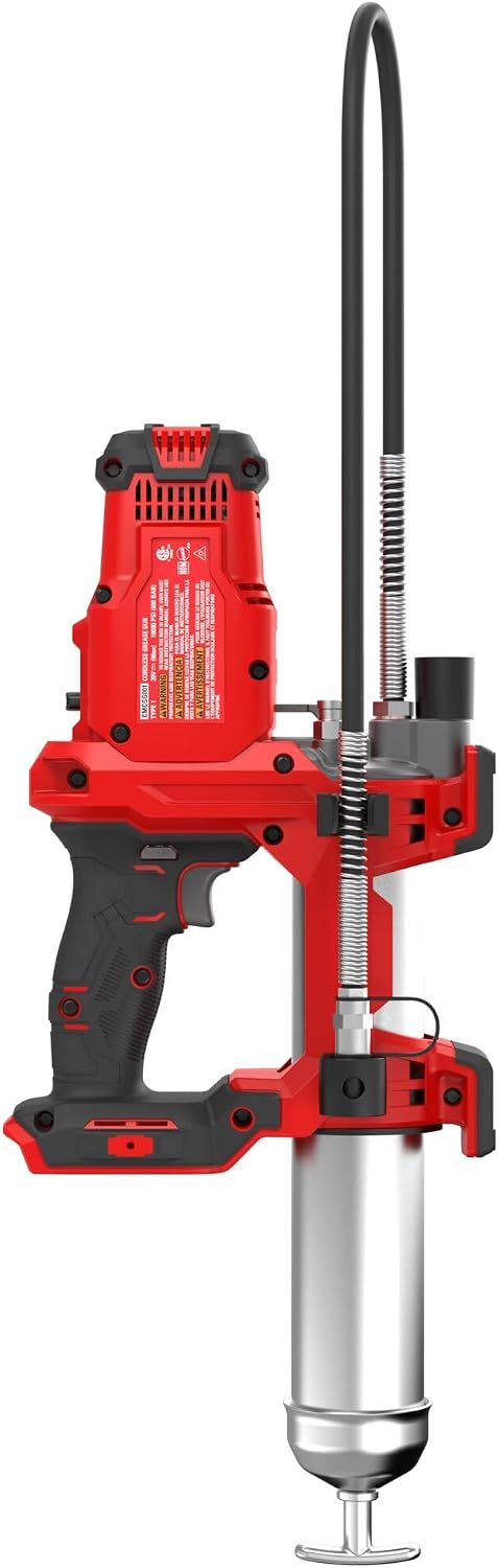 CRAFTSMAN Grease Gun V20 Electric Grease Gun Cordless, 40" Hose, LED Light, 10,000 Max PSI Pushes up to 9 oz. of Grease per Minute, Tool Only (CMCGG001B)