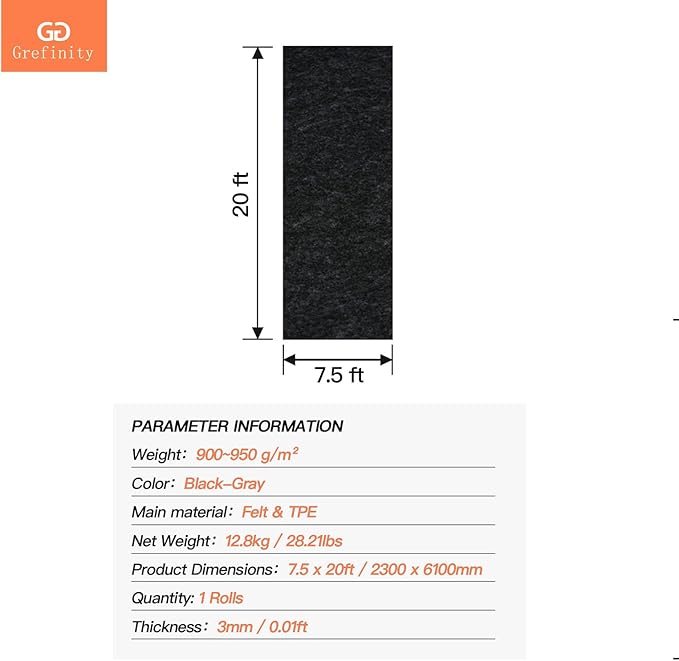 7.5'x 20' Garage Floor Mat & Oil Spill Mat, Heavy Duty Under Car Mat - Image 7