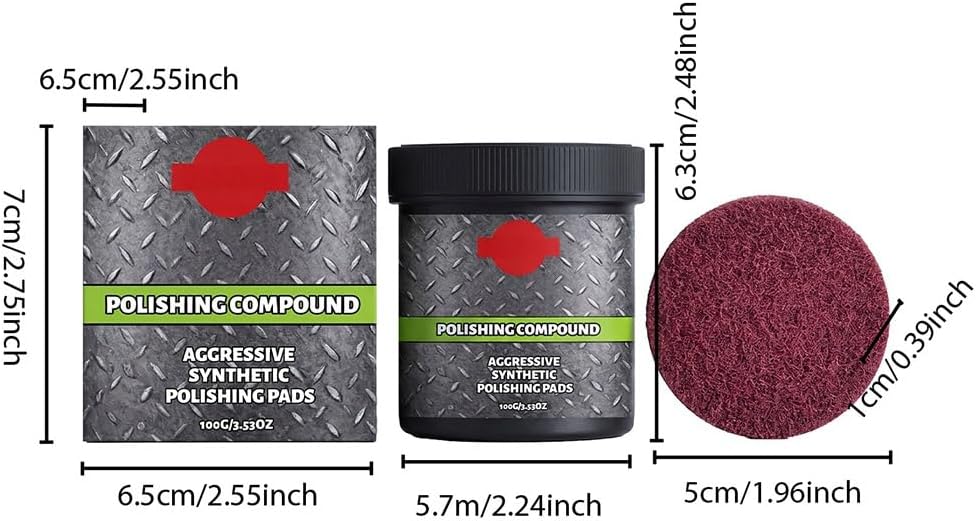 2027 New Polishing Compound (1Pc) | All-in-One Surface Restoration Polish with Pad, Furniture Surface Polishing & Scratch Remover Compound for Ovens Sinks