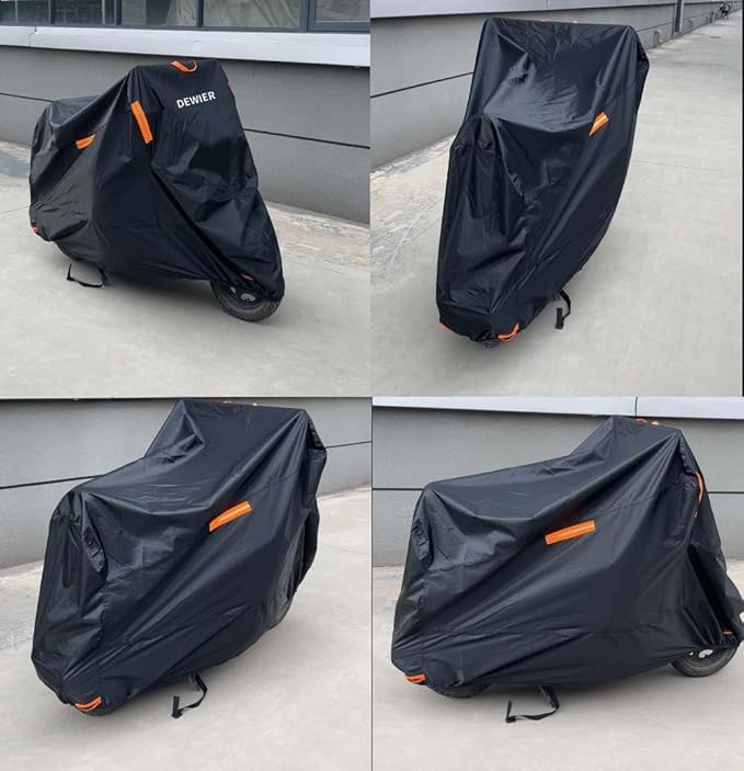 Motorcycle Cover Waterproof Outdoor, 420D Heavy Duty, All Season Protection - Image 9