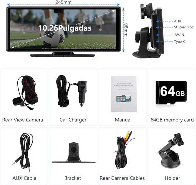 Portable Wireless CarPlay Screen - Image 8