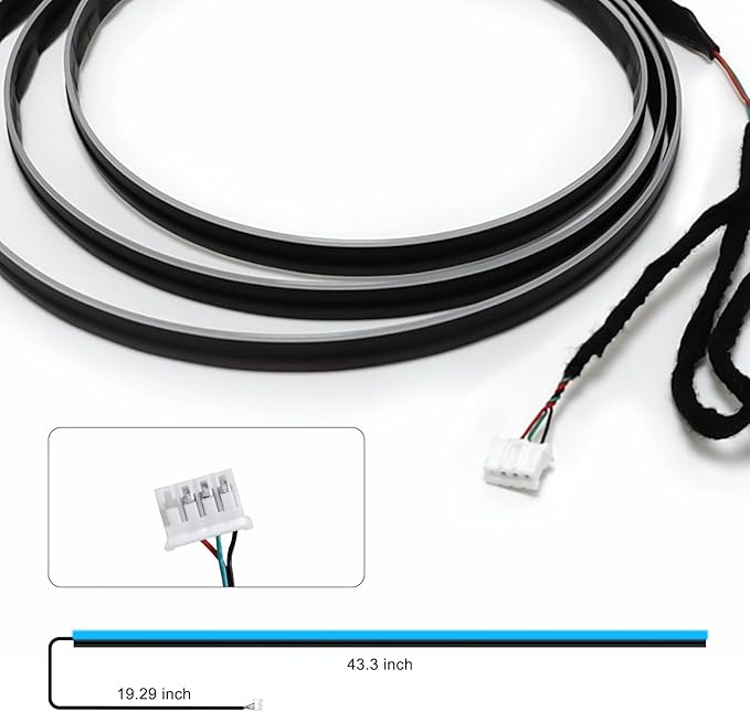 RGB Acrylic Interior Car LED Strip Light 43-inch, which fit - Image 2