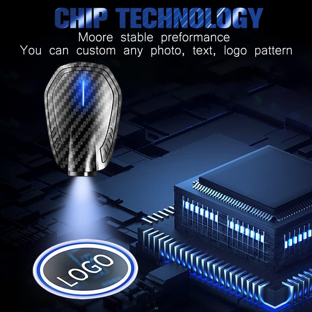 Personalized Car Door Projector Lights,Personalized Carbon Fibre Rechargeable Wireless Car Door Light (2Pcs)