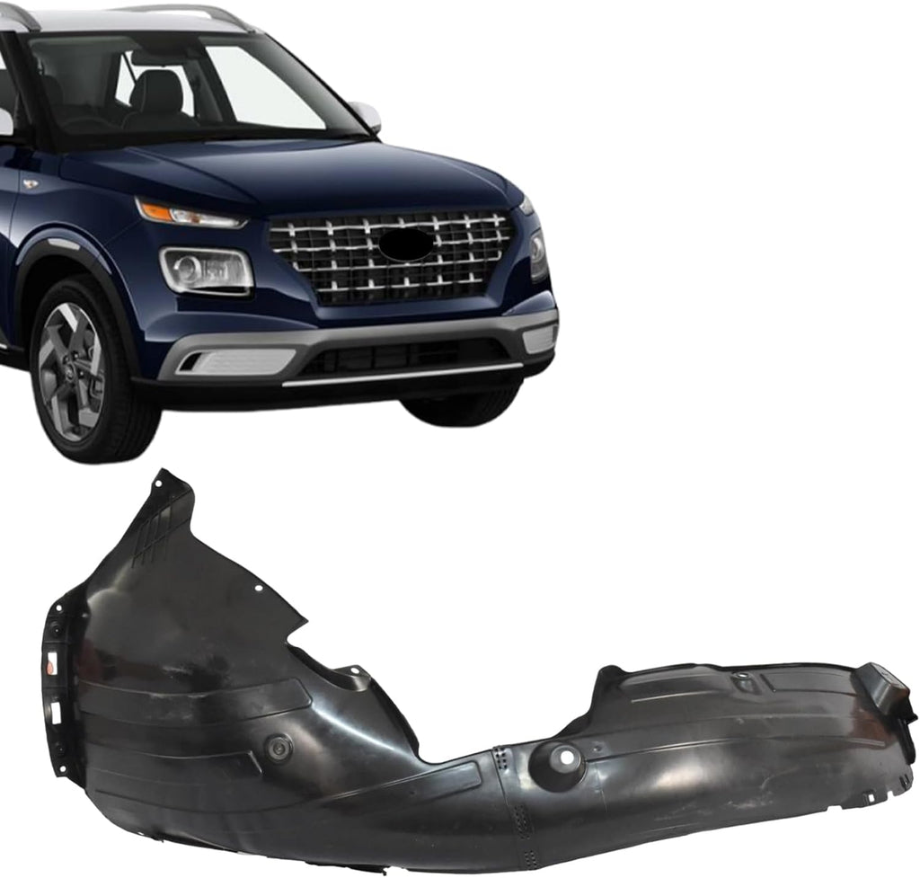 Right Front Inner Fender Liner Compatible with Hyundai Venue 2020 2021 2022 2023 2024 Passenger Side Fit for 86812K2000