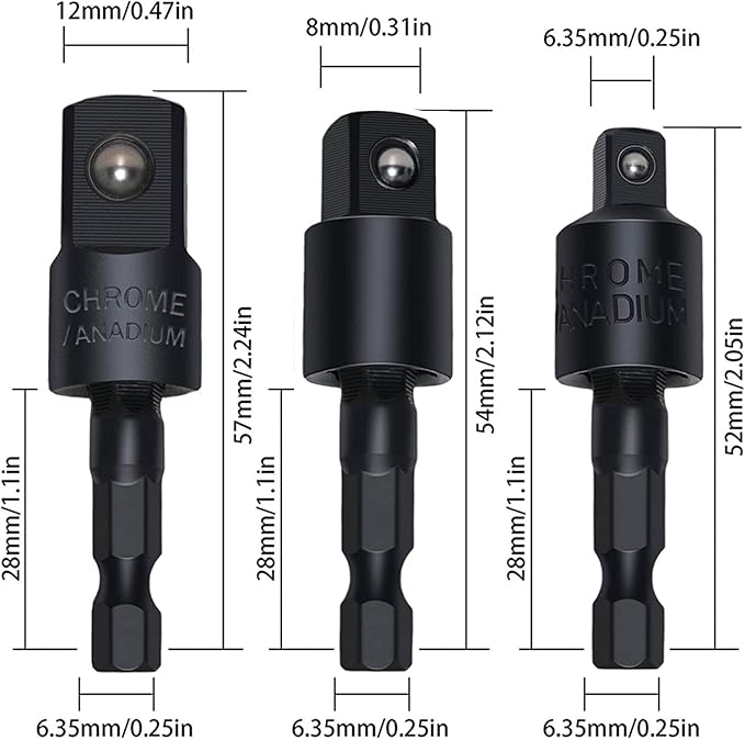 18Pcs Flexible Drill Bit Extension, Include 3Pcs Rotatable Socket Adapter 2Pcs - Image 9