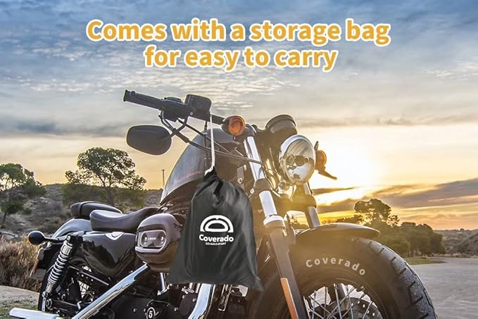 Motorcycle Cover Waterproof Outdoor 80 inches Length All Season Universal - Image 7