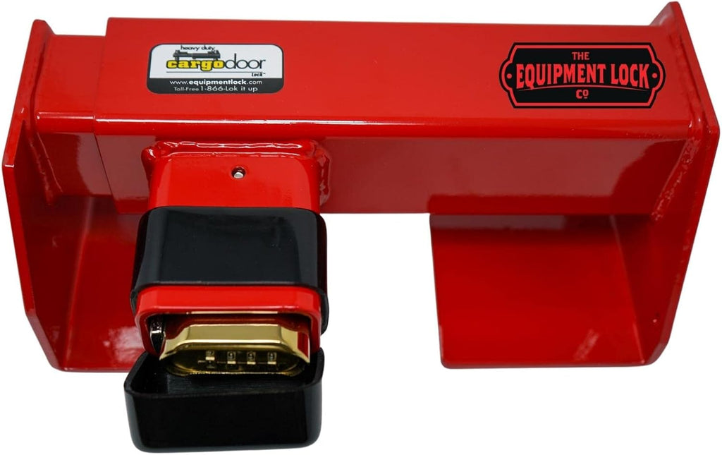 Equipment Lock Heavy Duty Cargo Door Lock - Powder Coated Steel Shipping Container Lock - Maximum Security Semi Trailer Door Lock - Semi Truck Accessories and Trailer Security (Combination)