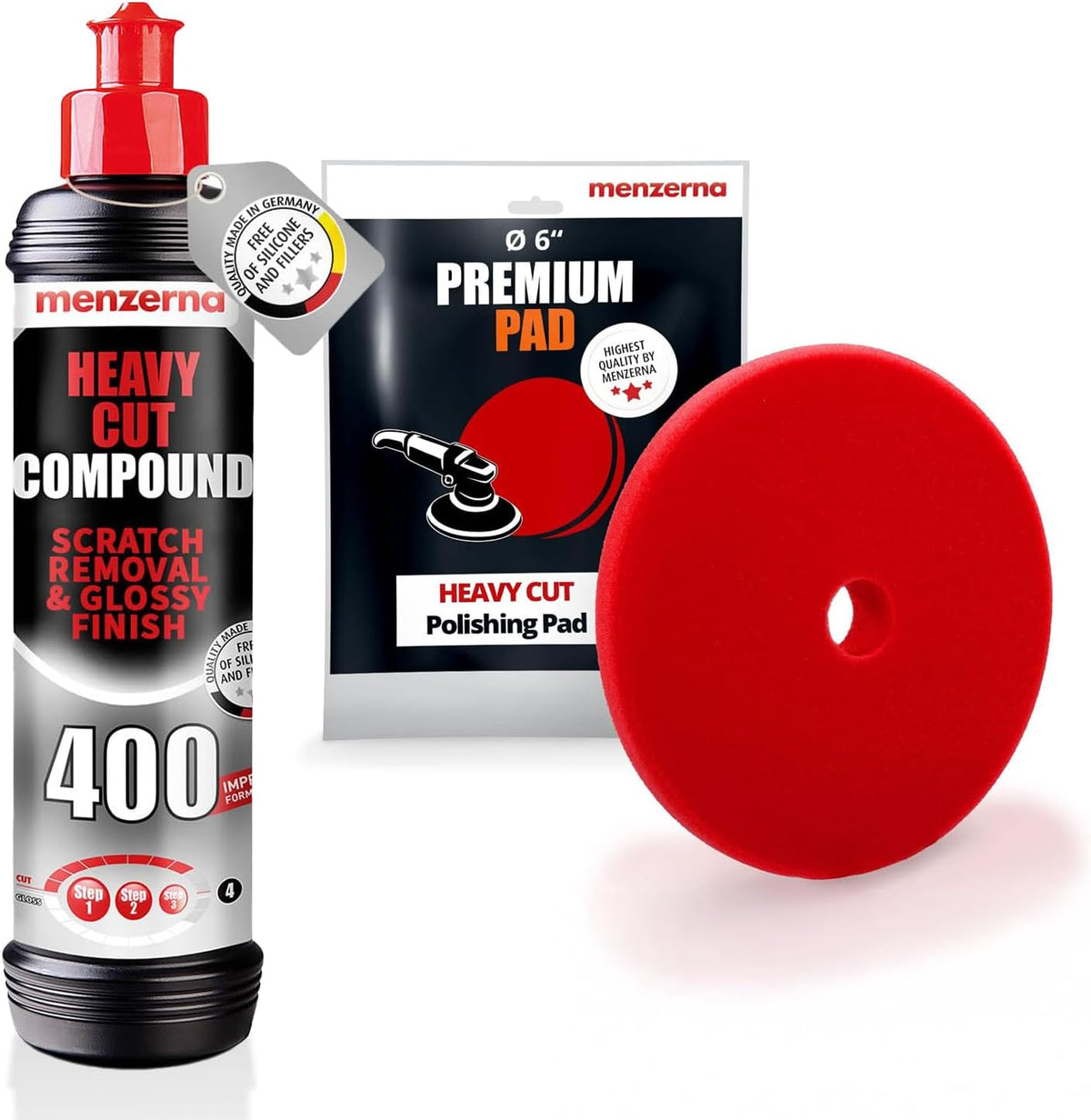 menzerna Deep Scratch and Swirl Remover Kit I Car polishing Set