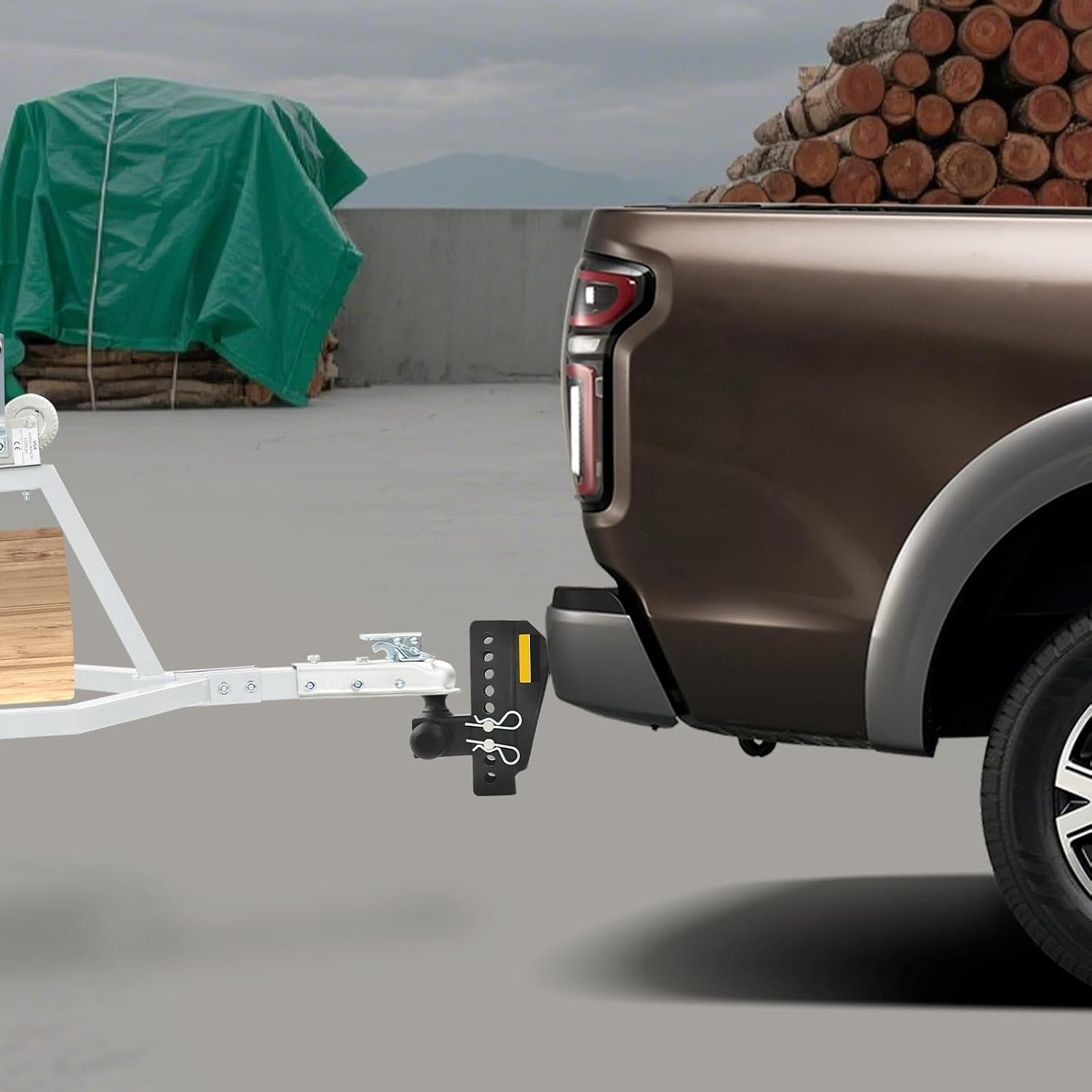 8" Triple Ball Trailer Hitch with Locks, 2" Receiver, Adjustable Tow Hook | Carbon steel, rust-resistant, fits trucks and RVs, includes anti-theft dual pin locks, easy adjust, 3 ball sizes