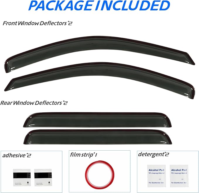 Rain Guard Fit for 2005-2010 Jeep Grand Cherokee, Outside Mount Side Window - Image 7