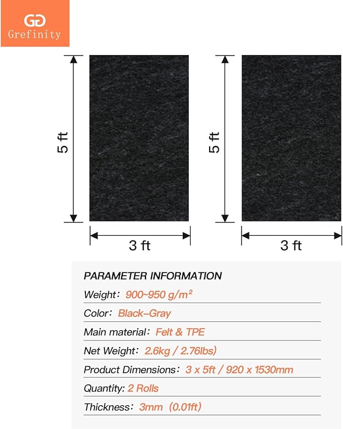 36"x60"（2 PCS） Garage Floor Mat & Oil Spill Mat, Heavy Duty Under Car Mat - Image 7