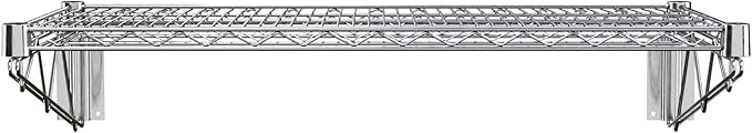 18" x 36" Chrome Wire Wall Mount Shelf - Image 3