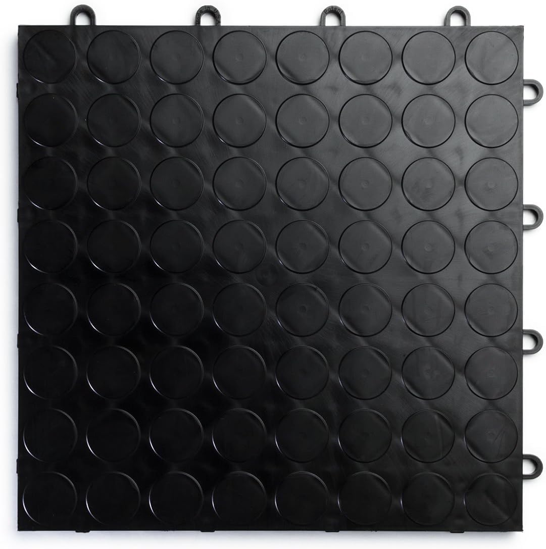Big Floors RaceDeck CircleTrac, Interlocking Non-Slip Garage Flooring Tile