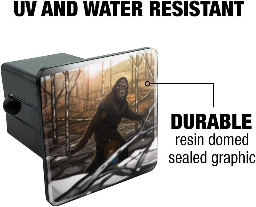 GRAPHICS & MORE Bigfoot Sasquatch Walking in the Woods Tow Trailer Hitch Cover Plug Insert