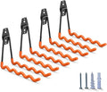 Heavy Duty Garage Hooks 4 Pack, 7.7 inch Wave Long Hanger, Wall Mounted Storage by HUPBIPY