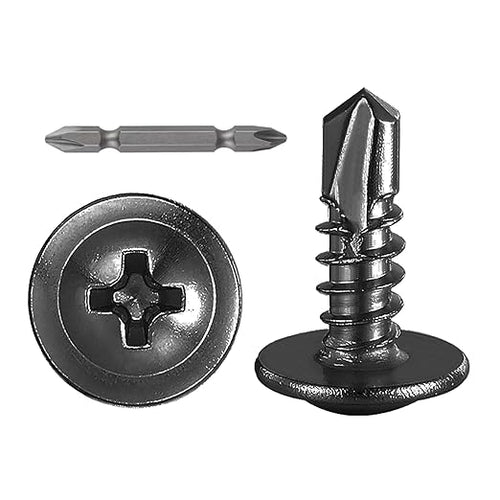 #8×1/2” for Sheet Metal Self-Tapping Screws 410 Black Stainless Steel Truss by Wensilon