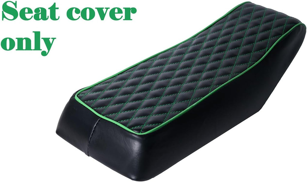 JMCHstore Green Diamond Stitch Retro Mini bike Seat Cover for Monster Mega Moto MMB80 80cc MMB105 105cc, For Coleman Realtree RB100 RT100 Mini Bike Cushion Replacement parts