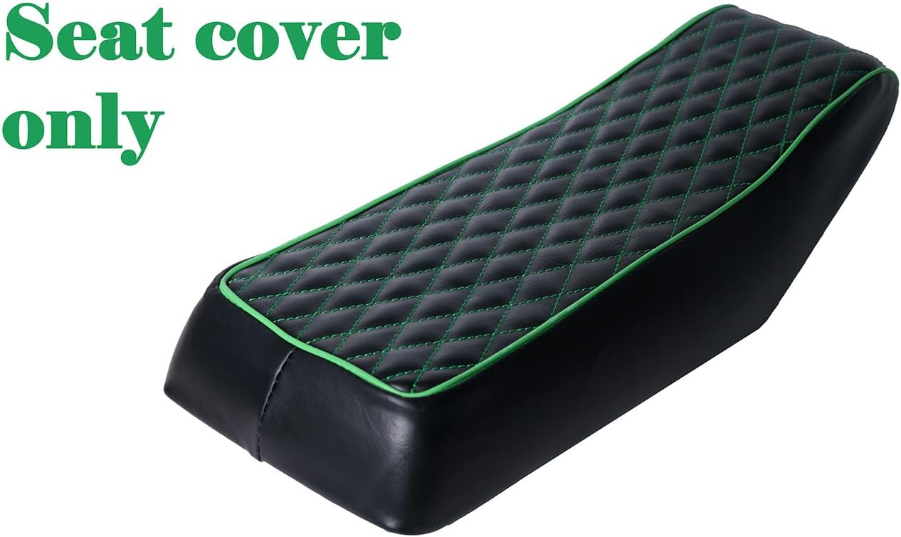 JMCHstore Green Diamond Stitch Retro Mini bike Seat Cover for Monster Mega Moto MMB80 80cc MMB105 105cc, For Coleman Realtree RB100 RT100 Mini Bike Cushion Replacement parts