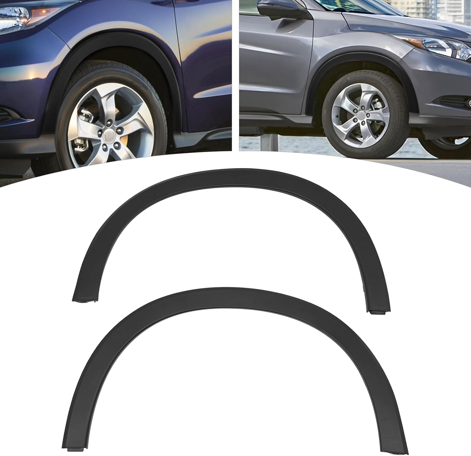 Pair Front Wheel Fender Flares for H0nda HR-V 2016-2022, Left&Right Side Front Wheel Arch Molding Trims 74165TLAA02 74115TLAA02