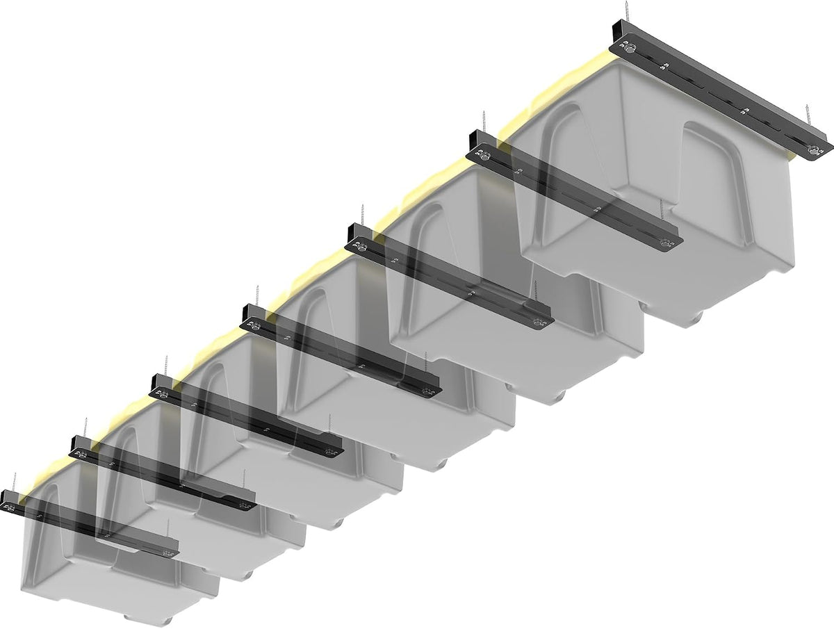 torack garage ceiling bin storage rack, overhead tote, main product view