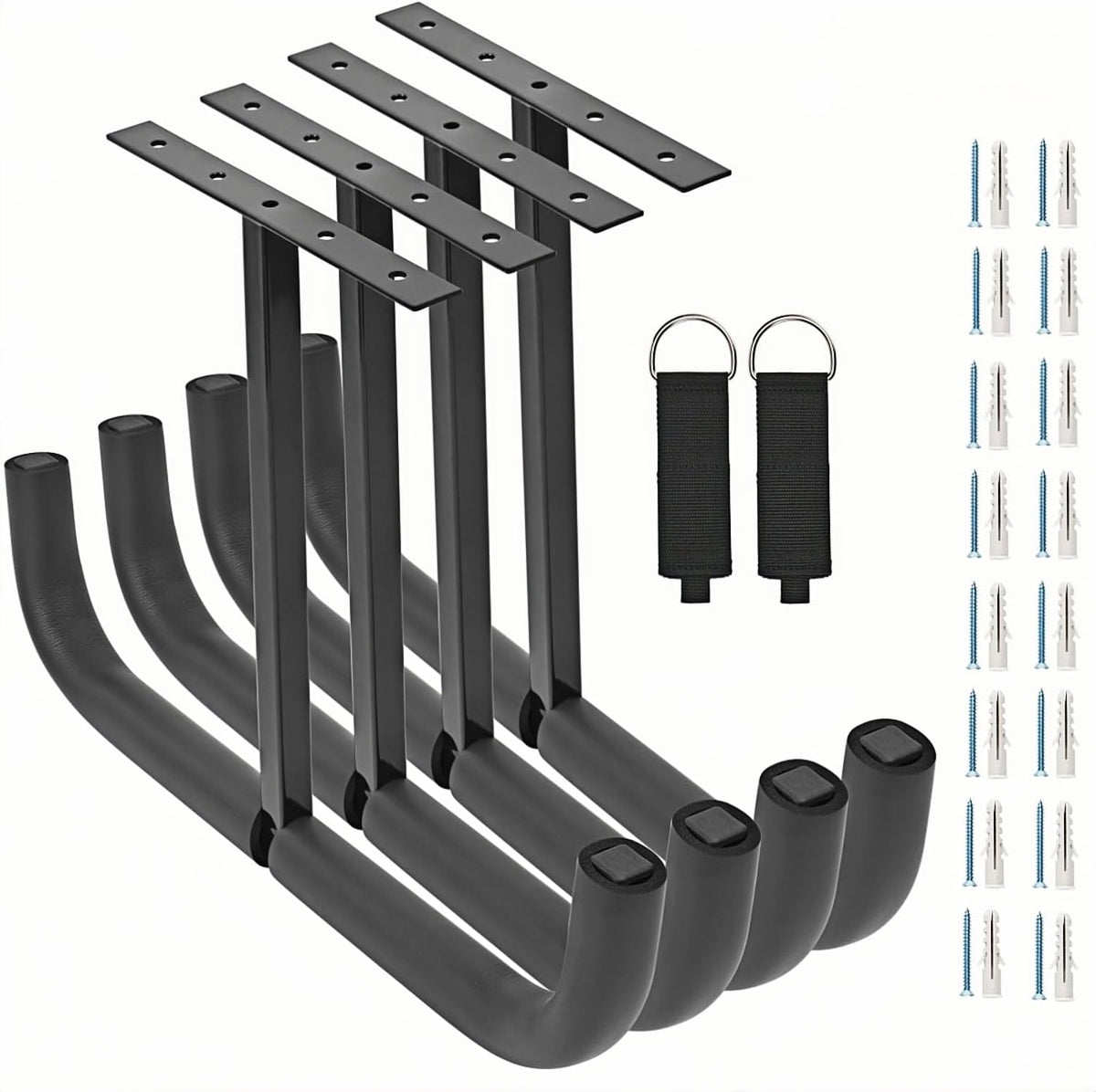 overhead garage storage hooks, heavy duty double ceiling, main product view