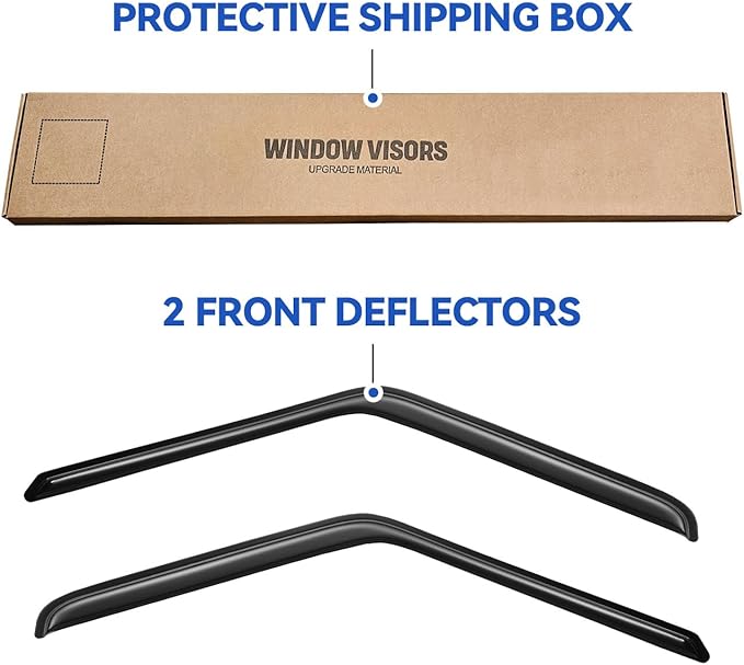 Window Visors Rain Guards for 1980-1996 Ford Bronco, Out-Channel Window Vent - Image 6